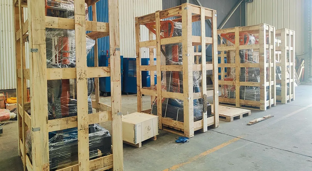 Individual wooden crates