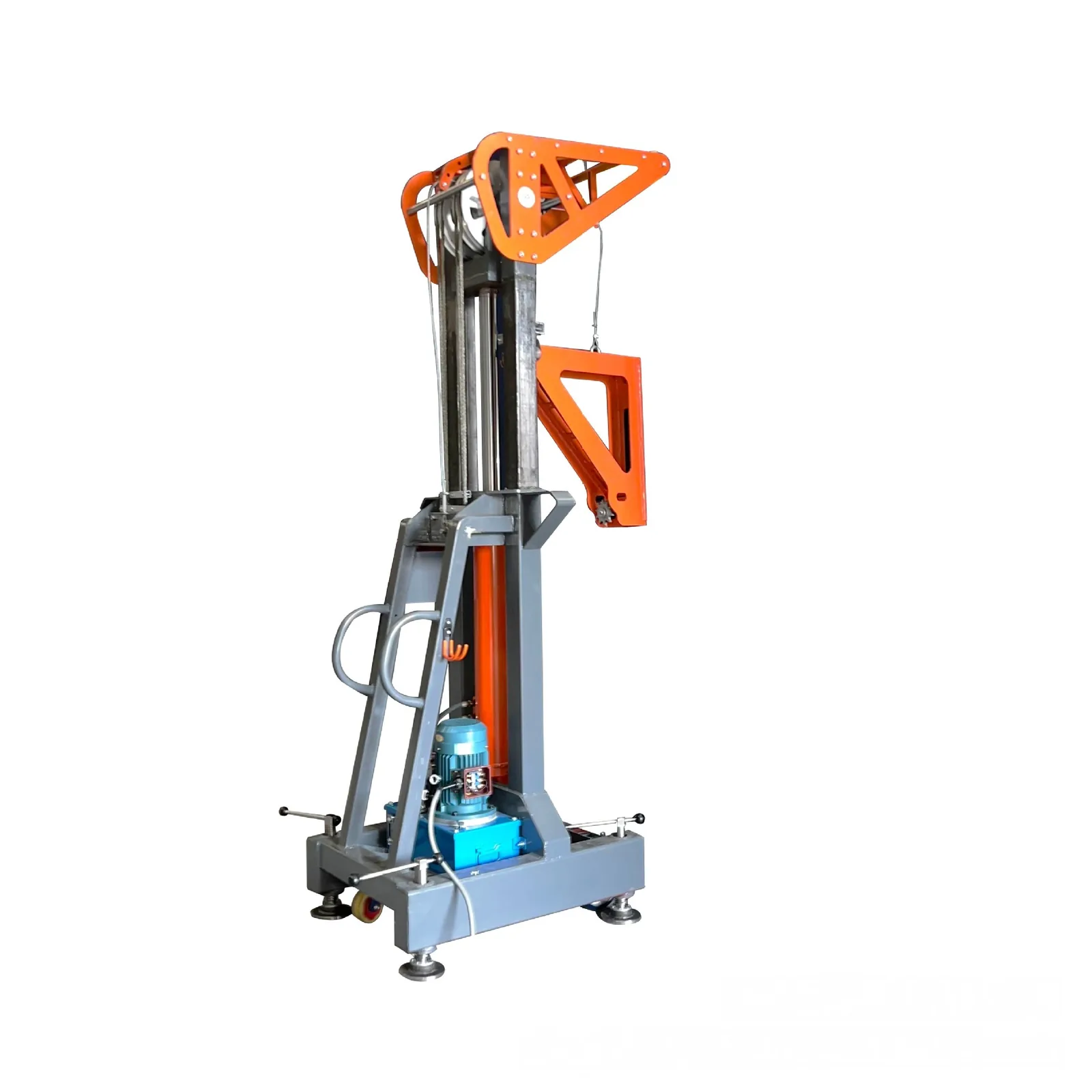 Single mobile hydraulic container lifting unit
