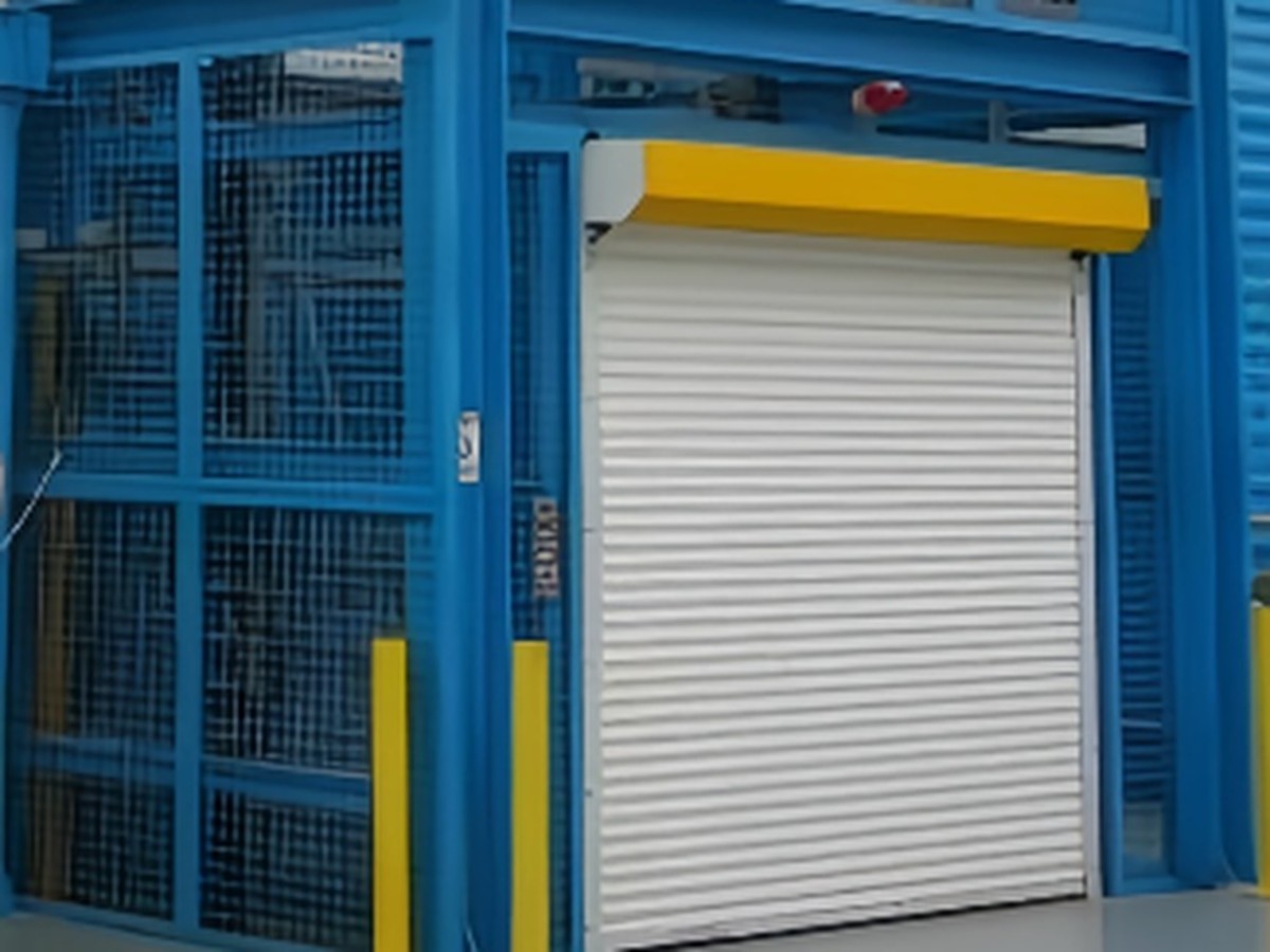 Goods lift roller shutter door option